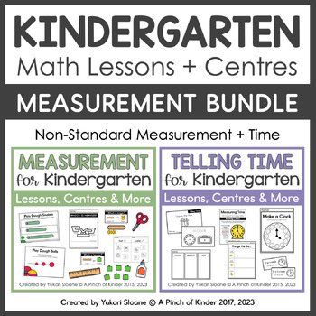 Preview of Kindergarten Math Units: MEASUREMENT BUNDLE