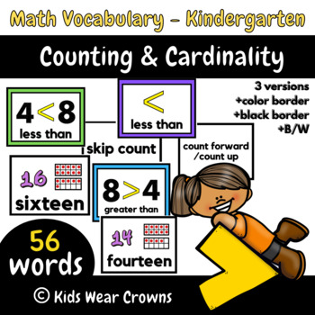 Preview of Kindergarten Math Vocab - Counting & Cardinality