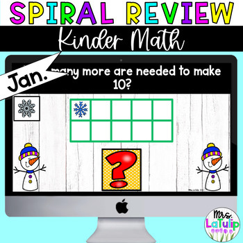 Preview of Kindergarten Math Warm Up | Math Spiral Review January