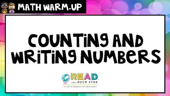 Preview of Kindergarten Math Warm-Ups: Counting and Writing Numbers