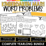 Kindergarten Math Word Problems YEARLONG Math Spiral Revie