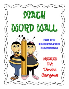 Preview of Kindergarten Math Word Wall
