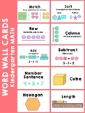 Kindergarten Math Word Wall