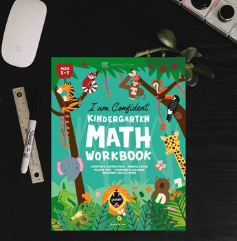 Preview of Kindergarten Math Workbook - Number Tracing, Money, Time, Homeschool Workbook