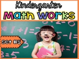 Kindergarten Math Works: Set #5 (Printable & Interactive PDF)