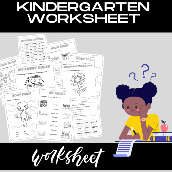 Preview of Kindergarten Math Worksheet - Addition, Subtraction - Worksheet My Room