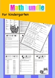 Kindergarten Math Worksheet Bundle - Counting, Addition, S
