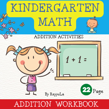 Preview of Kindergarten Math Worksheet, Simple Addition Activity With Pictures, Math Fact