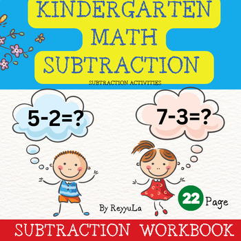 Preview of Kindergarten Math Worksheet, Simple Subtraction Activity With Pictures,Math Fact