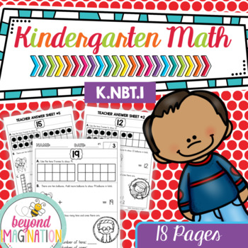 Preview of Kindergarten Math Worksheets Compose and Decompose Numbers Common Core Aligned