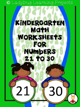 Preview of Kindergarten Math Worksheets Introducing Numbers 21 - 30