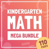Kindergarten Math Worksheets MEGA BUNDLE – K Common Core D
