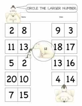 free worksheets for penguin math activities for kindergarten