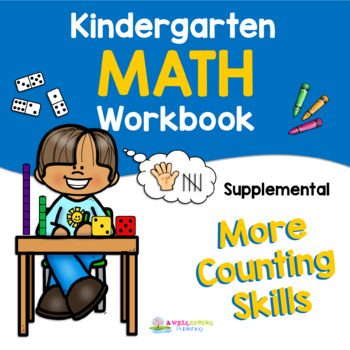 Preview of Kindergarten Counting Worksheets in a Workbook - More Counting Supplemental