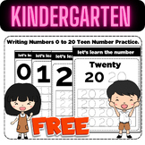 Kindergarten Math Worksheets  , Writing Numbers 0 to 20 Te