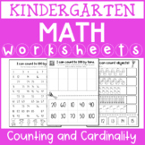 Kindergarten Math Worksheets for Counting and Cardinality 