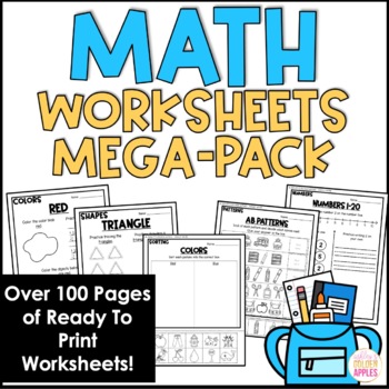 Kindergarten Math Worksheets for the Year - Kindergarten Math Packet
