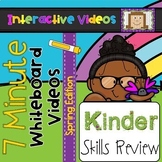 Kindergarten Math and ELA Review - Spring 7 Minute Whitebo