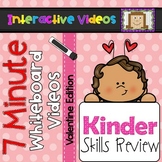 Kindergarten Math and ELA Review - Valentine 7 Minute Whit