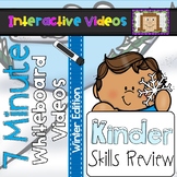 Kindergarten Math and ELA Review - Winter 7 Minute Whitebo
