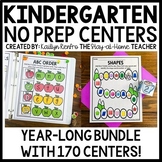 NO PREP Kindergarten Centers | Math and Literacy | Homesch