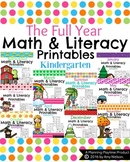 Kindergarten Math and Literacy Printables Bundle