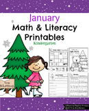 Kindergarten Math and Literacy Printables - January