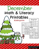 Kindergarten Math and Literacy Printables - December