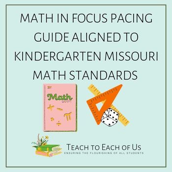 Preview of Kindergarten Math in Focus Aligned to Missouri Standards