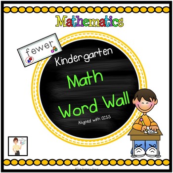 Preview of Kindergarten Math Word Wall for the Entire Year