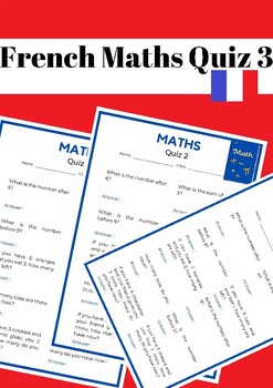 Preview of Kindergarten Maths In French Maths pour la Maternelle: Addition et Soustraction