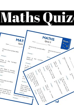 Preview of Kindergarten Maths Mastery Assessment Quiz: Addition and Subtraction