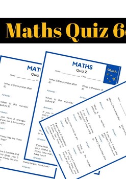 Preview of FREE Kindergarten Maths Mastery Assessment Quiz: Addition and Subtraction