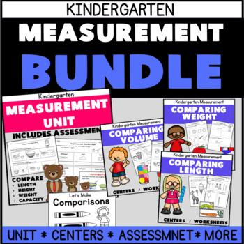 Preview of Kindergarten Measurement UNIT CENTERS  ACTIVITIES Bundle