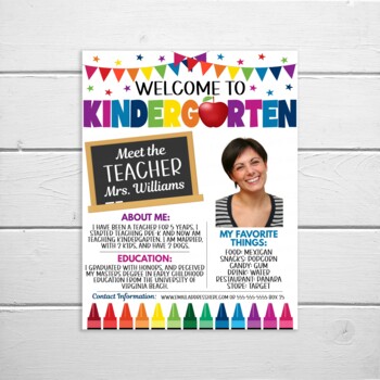 Preview of Kindergarten Meet The Teacher Newsletter, Welcome To Kindergarten Letter