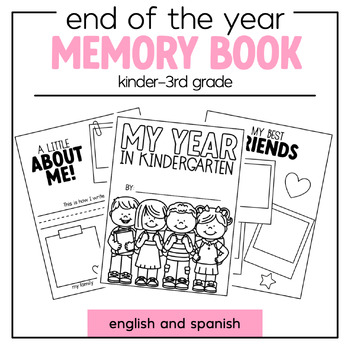 Preview of End Of The Year Memory Book | Spanish end of the year memory book