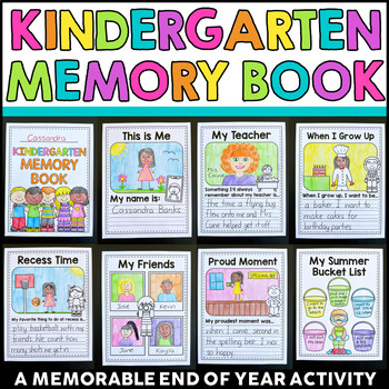 Preview of Kindergarten Memory Book - End of Year Activity