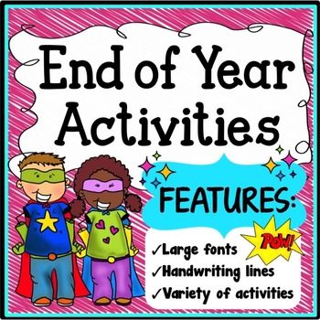 Preview of Last Week of Kindergarten Activities | End of Year Kindergarten Busy Work Pack 