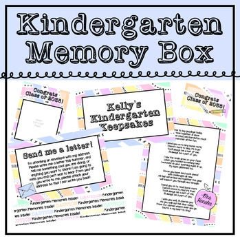 Preview of Kindergarten Memory Box
