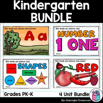 Preview of Kindergarten Mini Book MEGA Bundle: Alphabet, Colors, Shapes, and Numbers!