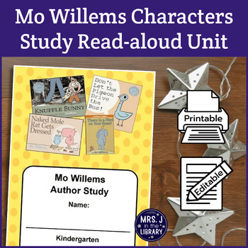 Preview of Kindergarten Mo Willems Characters Study (Activity Booklet & Lesson Plan)