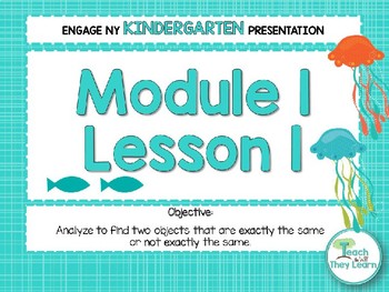 Preview of Engage NY Math PowerPoint Presentations Kindergarten Module 1 Lesson 1