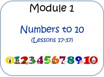 Preview of Kindergarten Module 1 Lessons 17-37 (Compatible w/ Eureka Math)