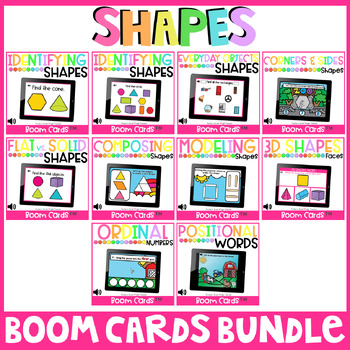 Preview of Shapes Boom Cards Bundle