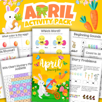 Preview of Kindergarten Monthly Activity Pack - April