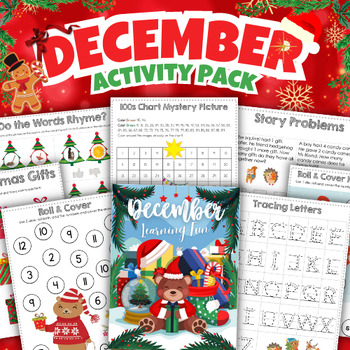 Preview of Kindergarten Monthly Activity Pack - December