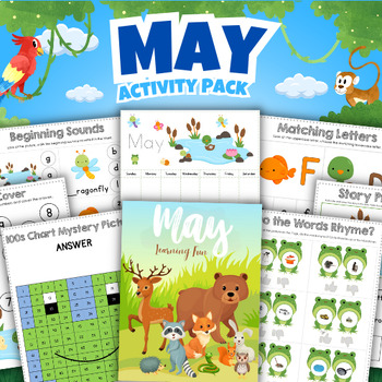Preview of Kindergarten Monthly Activity Pack - May
