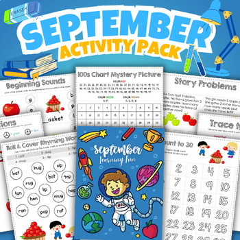Preview of Kindergarten Monthly Activity Pack - September