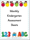 Kindergarten Monthly Assessments