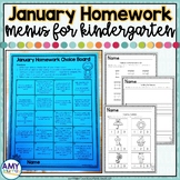 Kindergarten Homework Menu January